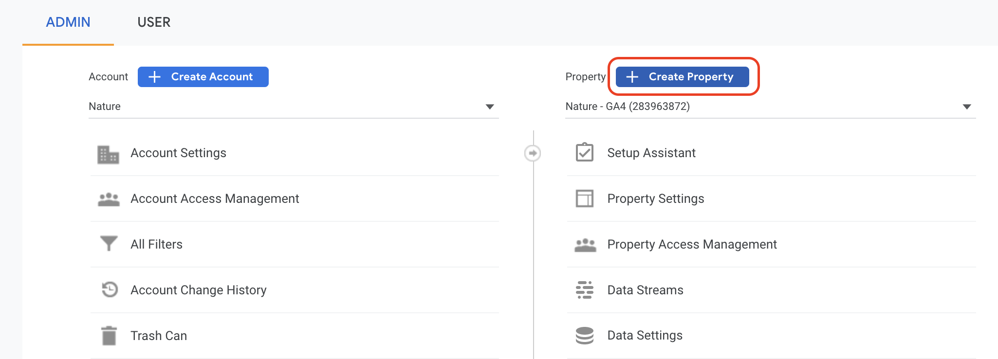 Create property screenshot